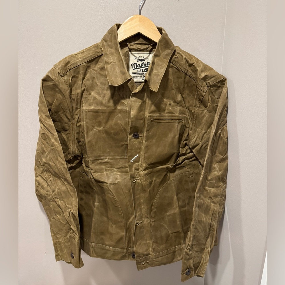 Maden Japanese waxed denim brown work jacket size M (us). New with tags